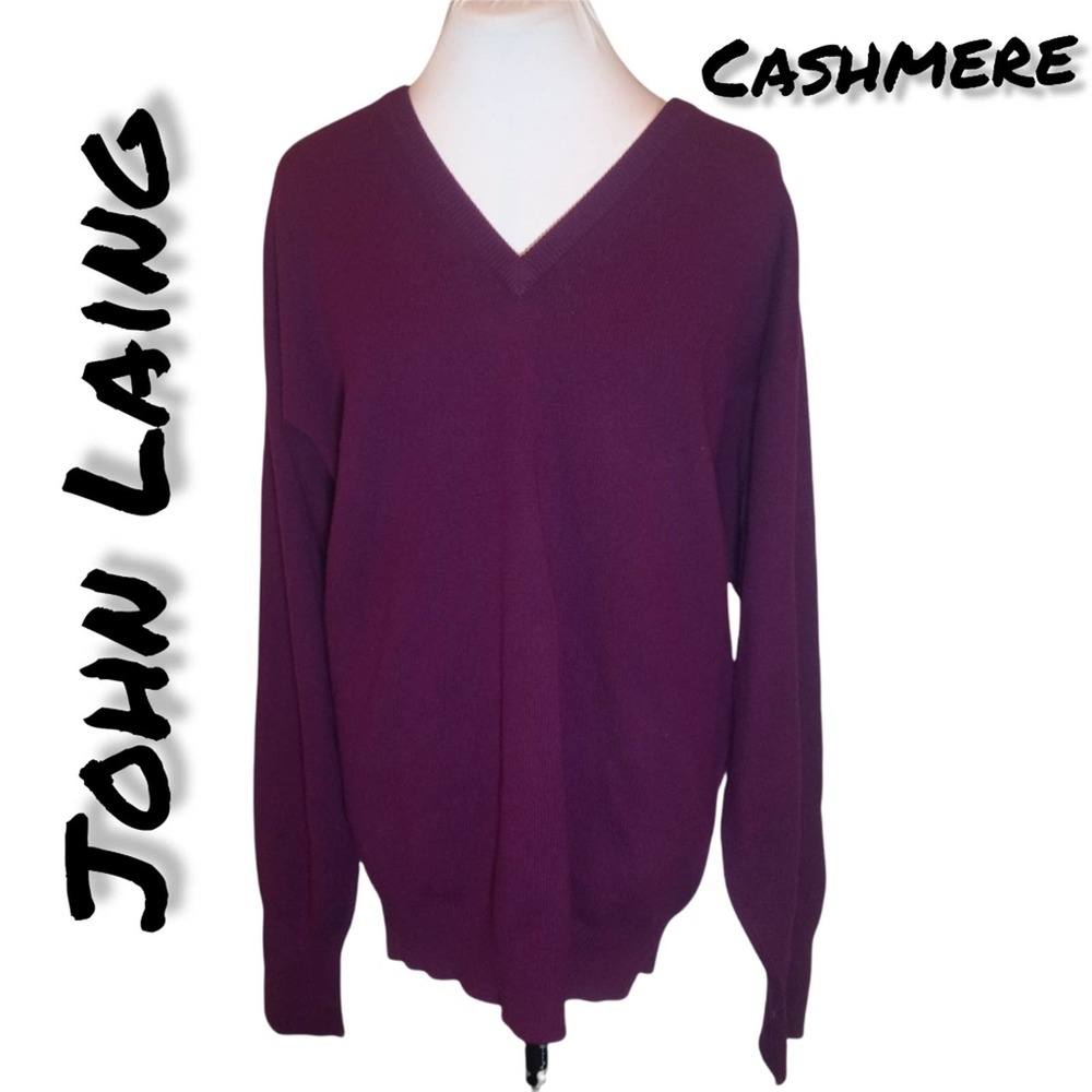 John Laing Cashmere V Neck Sweater